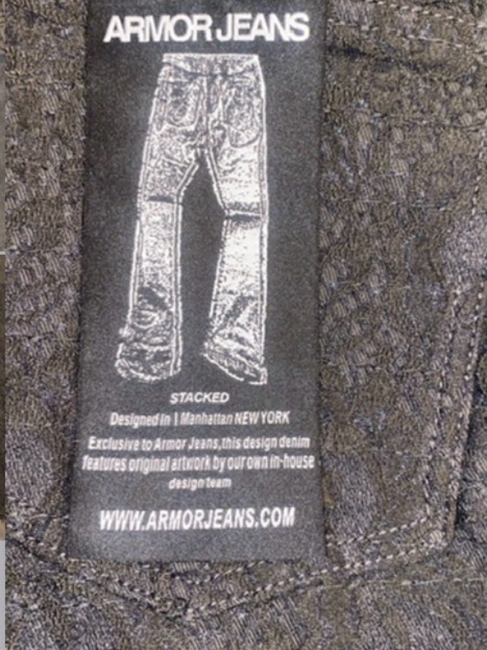Armor Jeans Men’s Black Straight Jeans - Stacked Fit